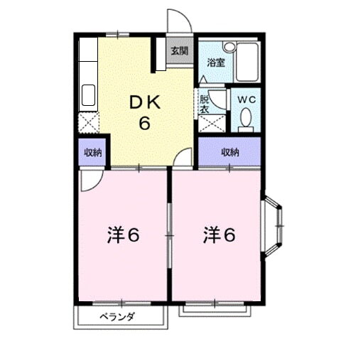 広島県福山市千田町３ 横尾駅 2DK アパート 賃貸物件詳細