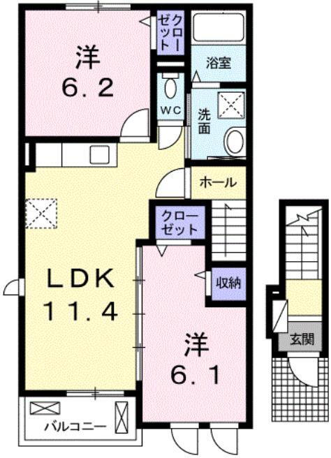 宮崎県宮崎市大字郡司分 南方駅 2LDK アパート 賃貸物件詳細