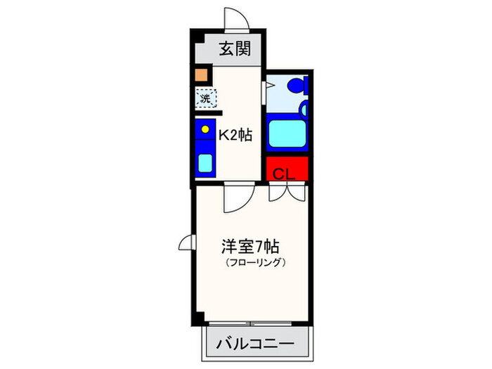 エレガンス刀根山 2階 1K 賃貸物件詳細