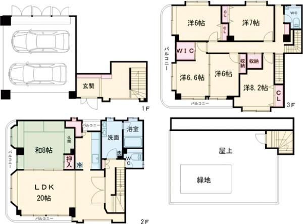 グリーンヒルズ泰明 1階 6LDK 賃貸物件詳細