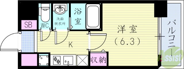 兵庫県神戸市中央区加納町２ 新神戸駅 1K マンション 賃貸物件詳細