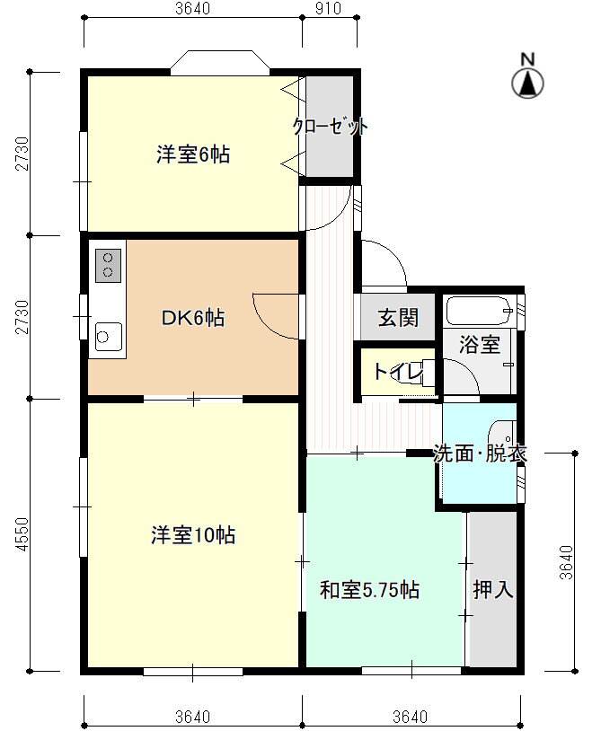 熊本県熊本市北区飛田２ 3DK アパート 賃貸物件詳細