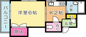 福岡県北九州市小倉北区片野２ 片野駅 1K マンション 賃貸物件詳細