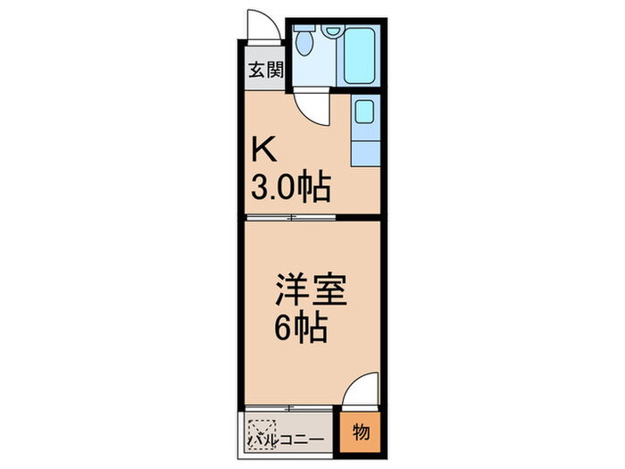 ベルノ姫島 3階 1K 賃貸物件詳細
