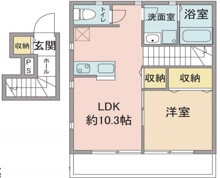 東京都昭島市中神町 中神駅 1LDK アパート 賃貸物件詳細