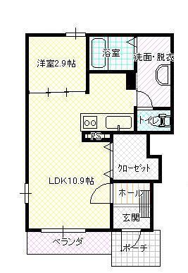 サンドパイパー 1階 1LDK 賃貸物件詳細