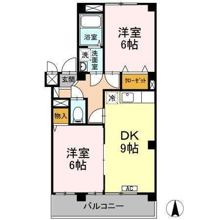 プランドール南 2階 2DK 賃貸物件詳細