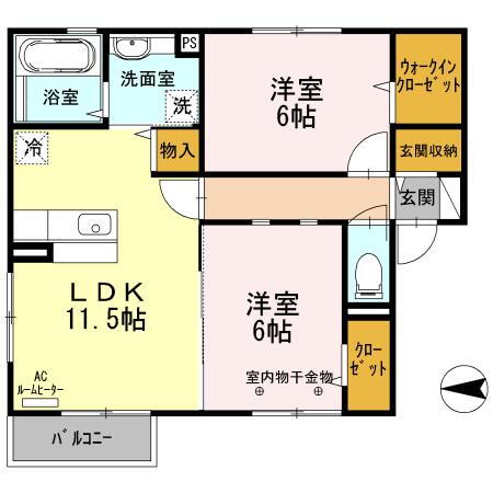 秋田県秋田市泉中央４ 秋田駅 2LDK アパート 賃貸物件詳細