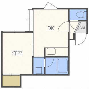 北海道札幌市豊平区月寒西二条８ 月寒中央駅 1DK アパート 賃貸物件詳細