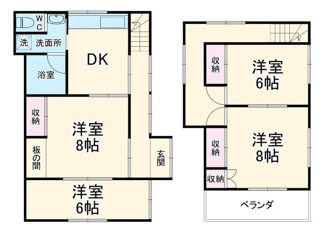 千葉県鎌ヶ谷市東鎌ケ谷２ 鎌ヶ谷大仏駅 4DK 一戸建て 賃貸物件詳細