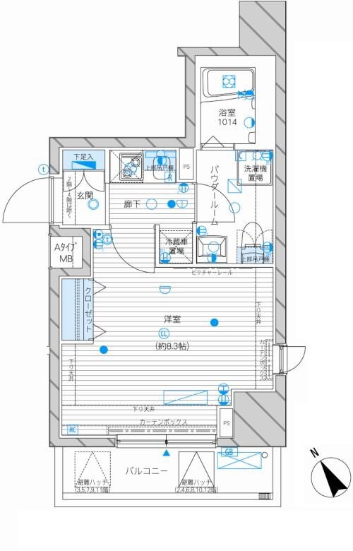 東京都北区田端新町３ 田端駅 1K マンション 賃貸物件詳細