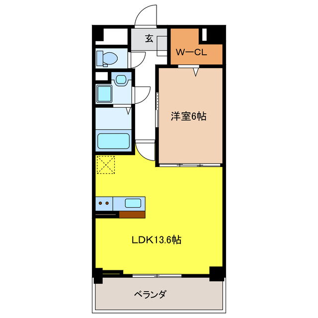 岐阜県岐阜市茜部大川２ 西笠松駅 1LDK マンション 賃貸物件詳細