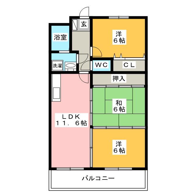 ロワイヤルシャトー 2階 3LDK 賃貸物件詳細