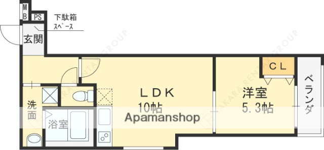 大阪府東大阪市花園西町１ 河内花園駅 1LDK アパート 賃貸物件詳細