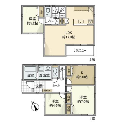 神奈川県横浜市港北区下田町２ 日吉駅 3SLDK 一戸建て 賃貸物件詳細