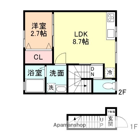 富山県富山市婦中町鵜坂 婦中鵜坂駅 1LDK アパート 賃貸物件詳細