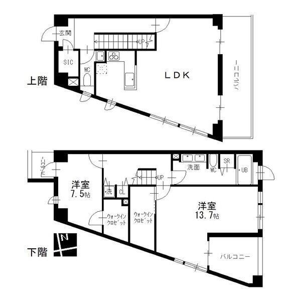 御棚町Ｈｉｌｌｓ 5階 2LDK 賃貸物件詳細