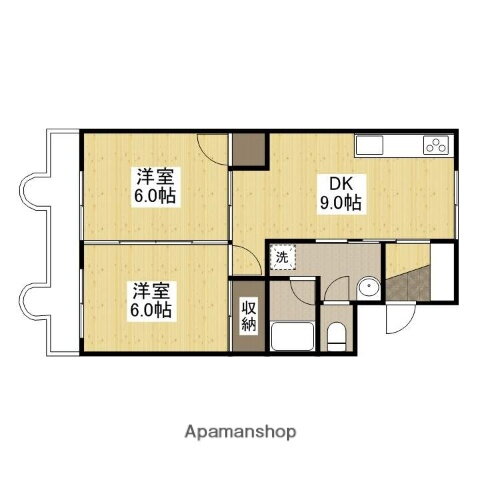 チェリス牛田 3階 2DK 賃貸物件詳細