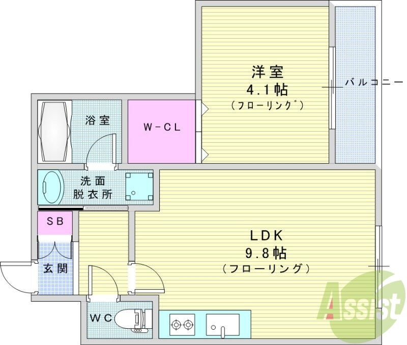 Ｍａｉｓｏｎ　ｄｅ　ＲａｆｆｉｎｅＩ 3階 1LDK 賃貸物件詳細