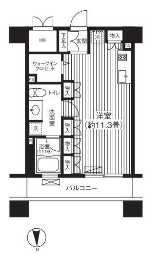 神奈川県横浜市港北区樽町１ 綱島駅 ワンルーム マンション 賃貸物件詳細