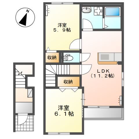 埼玉県加須市騎西 加須駅 2LDK アパート 賃貸物件詳細