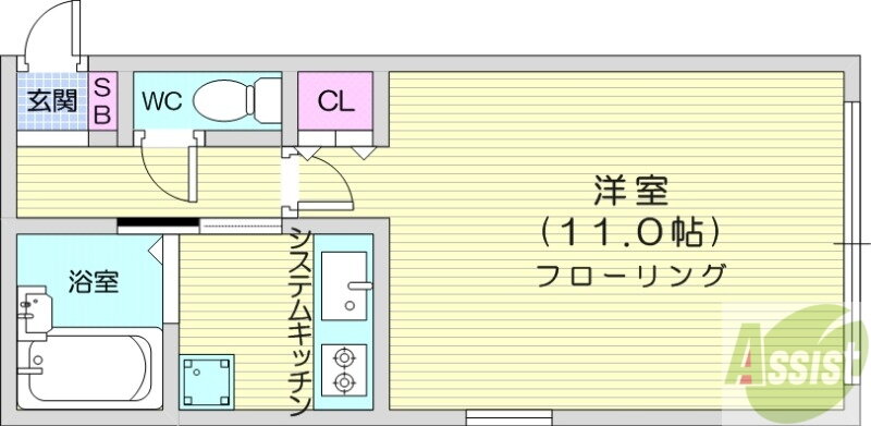北海道札幌市北区麻生町３ 麻生駅 1K マンション 賃貸物件詳細