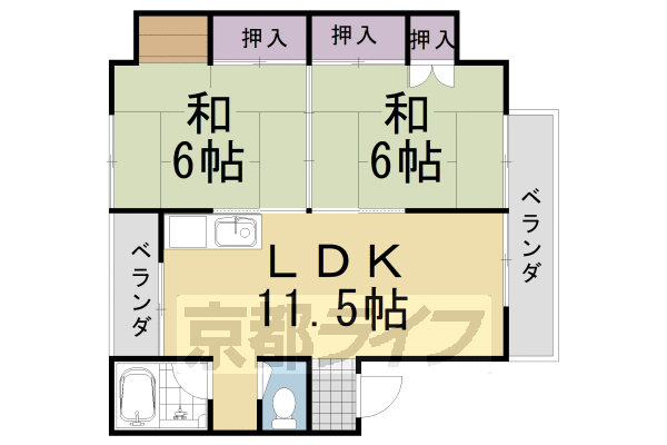 京都府京都市西京区川島有栖川町 桂駅 2LDK マンション 賃貸物件詳細