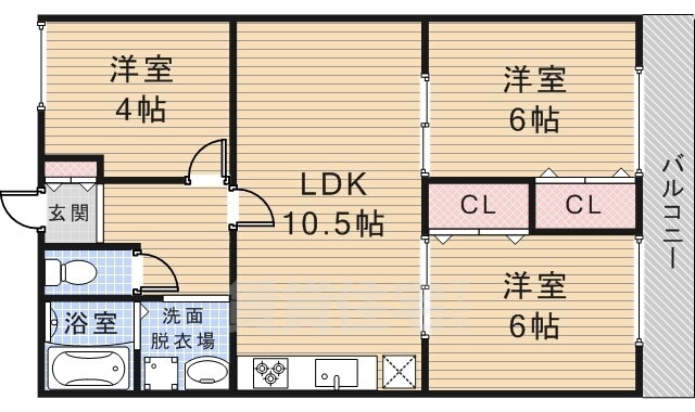 パレーシャル箕面 2階 3LDK 賃貸物件詳細