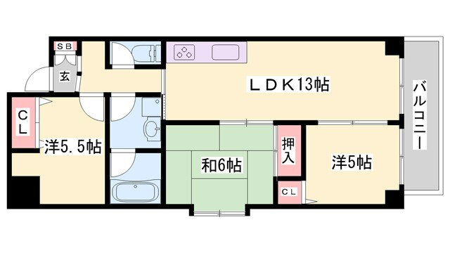 兵庫県姫路市安田４ 手柄駅 3LDK マンション 賃貸物件詳細