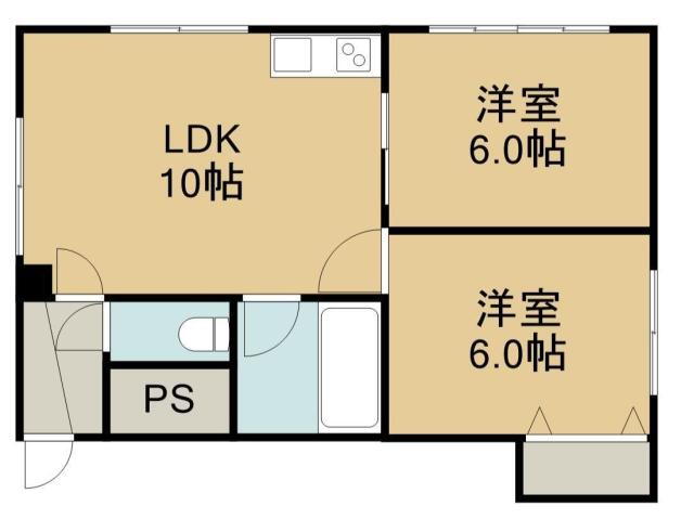 北海道石狩市花川北一条５ 手稲駅 2LDK アパート 賃貸物件詳細