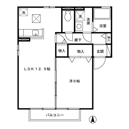 パストラーレ 1階 1LDK 賃貸物件詳細