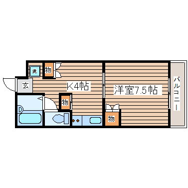 宮城県仙台市青葉区米ケ袋２ 五橋駅 1K マンション 賃貸物件詳細