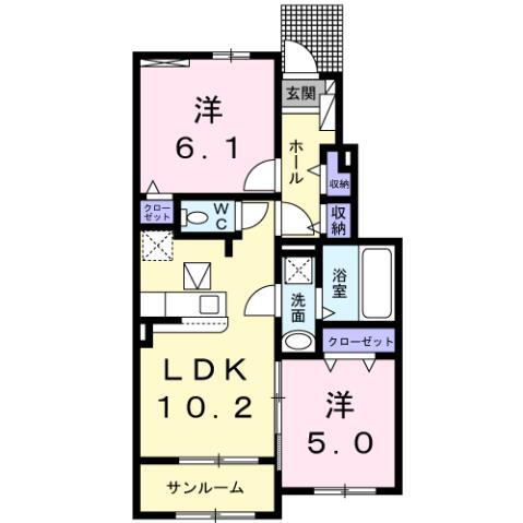 大分県別府市大字南立石 別府駅 2LDK アパート 賃貸物件詳細