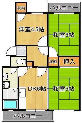 福岡県北九州市小倉南区富士見２ 城野駅 3DK マンション 賃貸物件詳細