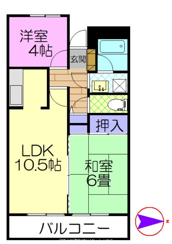 ダイアパレス自治医大２番館 2階 2LDK 賃貸物件詳細