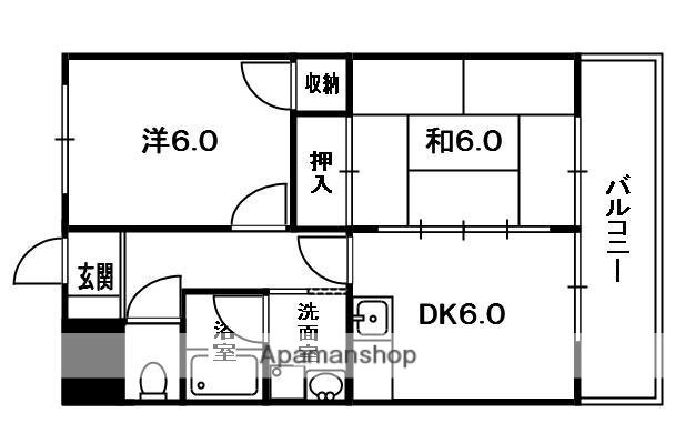 京都府城陽市富野西垣内 富野荘駅 2DK マンション 賃貸物件詳細