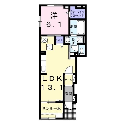 福岡県糟屋郡粕屋町仲原１ 原町駅 1LDK アパート 賃貸物件詳細