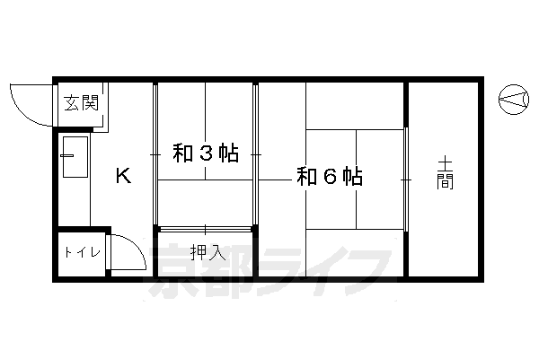 京都府京都市下京区西七条西八反田町 丹波口駅 2K アパート 賃貸物件詳細