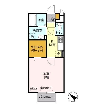 千葉県野田市山崎新町 梅郷駅 1K アパート 賃貸物件詳細