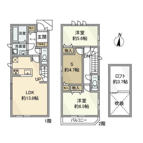 東京都杉並区上井草２ 上井草駅 2SLDK 一戸建て 賃貸物件詳細