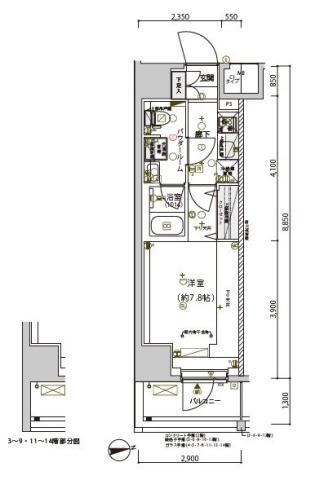 メインステージ南砂町ＩＩ 12階 1K 賃貸物件詳細