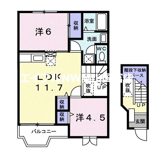 岡山県玉野市西田井地 備前田井駅 2LDK アパート 賃貸物件詳細