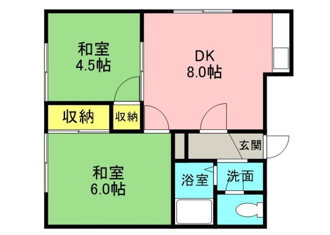 ダイヤハイツ 2階 2DK 賃貸物件詳細