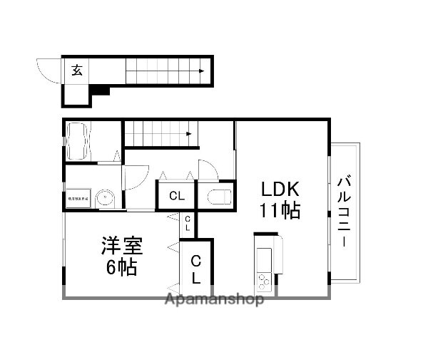 滋賀県栗東市目川 草津駅 1LDK アパート 賃貸物件詳細