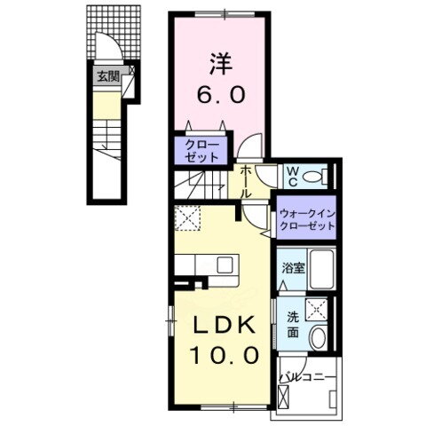 ＮｏｂｌｅＩＩ 2階 1LDK 賃貸物件詳細