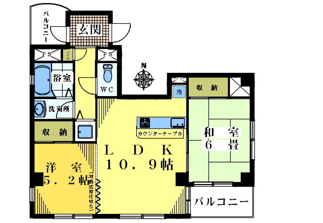 東京都中野区東中野５ 東中野駅 2LDK マンション 賃貸物件詳細