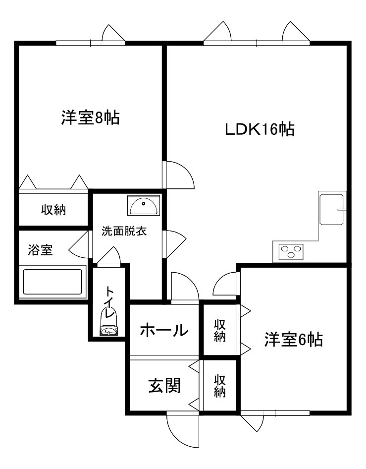 北海道旭川市東鷹栖四条２ 永山駅 2LDK アパート 賃貸物件詳細