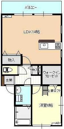 富山県富山市藤木 富山駅 1LDK アパート 賃貸物件詳細