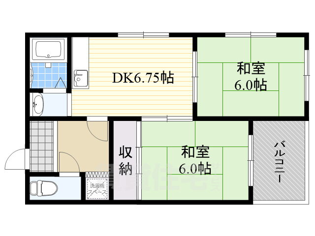 コーポサニープレース 1階 2DK 賃貸物件詳細