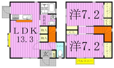 千葉県松戸市栄町西１ 北松戸駅 2LDK アパート 賃貸物件詳細